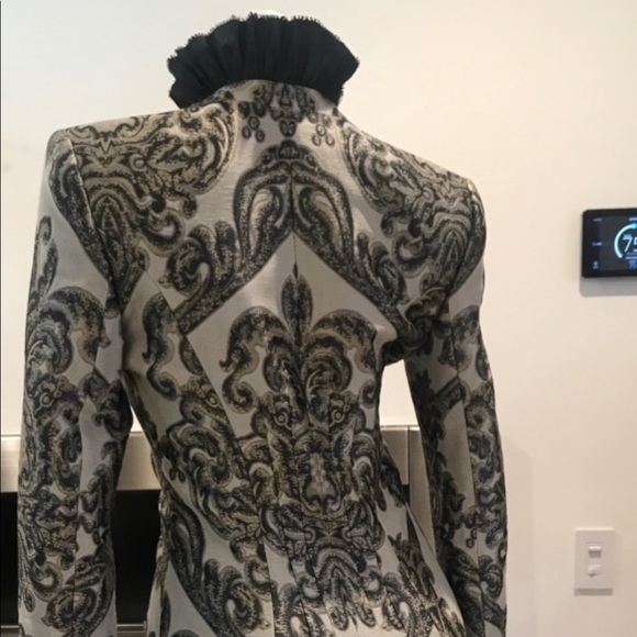 JACKET BLAZER with Ruffles / suit / suiting - Picture 3 of 5